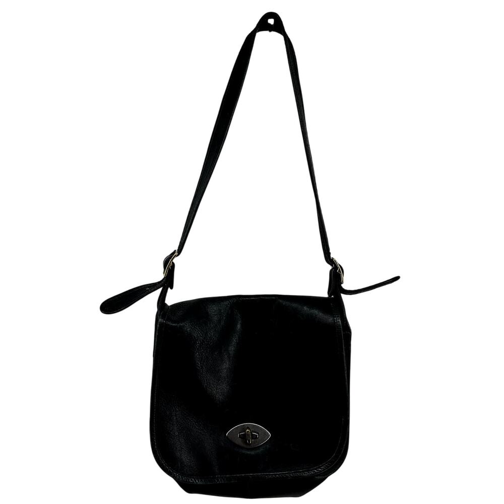 Vintage Coach Legacy Small Flap Crossbody 70s NYC Bag Turn Lock Leather Black